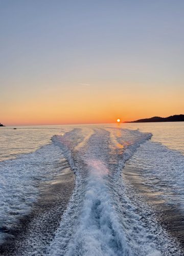 Amazing Sunset on a Yacht