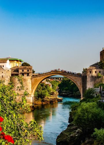 Bridge in the Old Town of Mostar