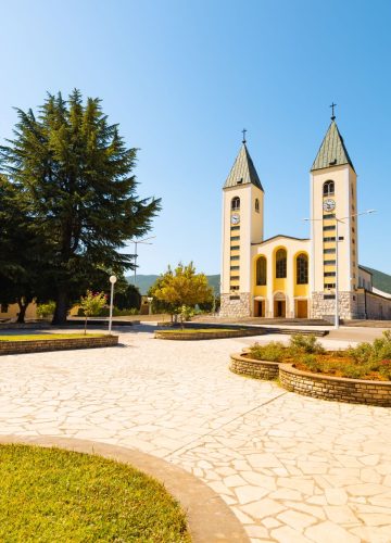 Old historical church in Medjugorje in Bosnia and Herzegovina.