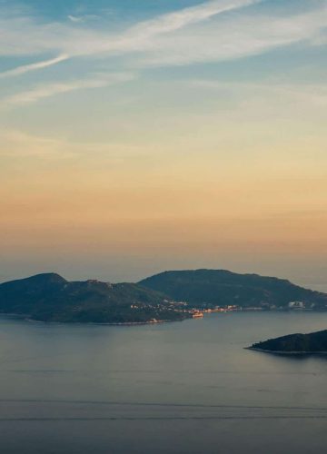 View of Elaphite Islands in Adriatic Sea